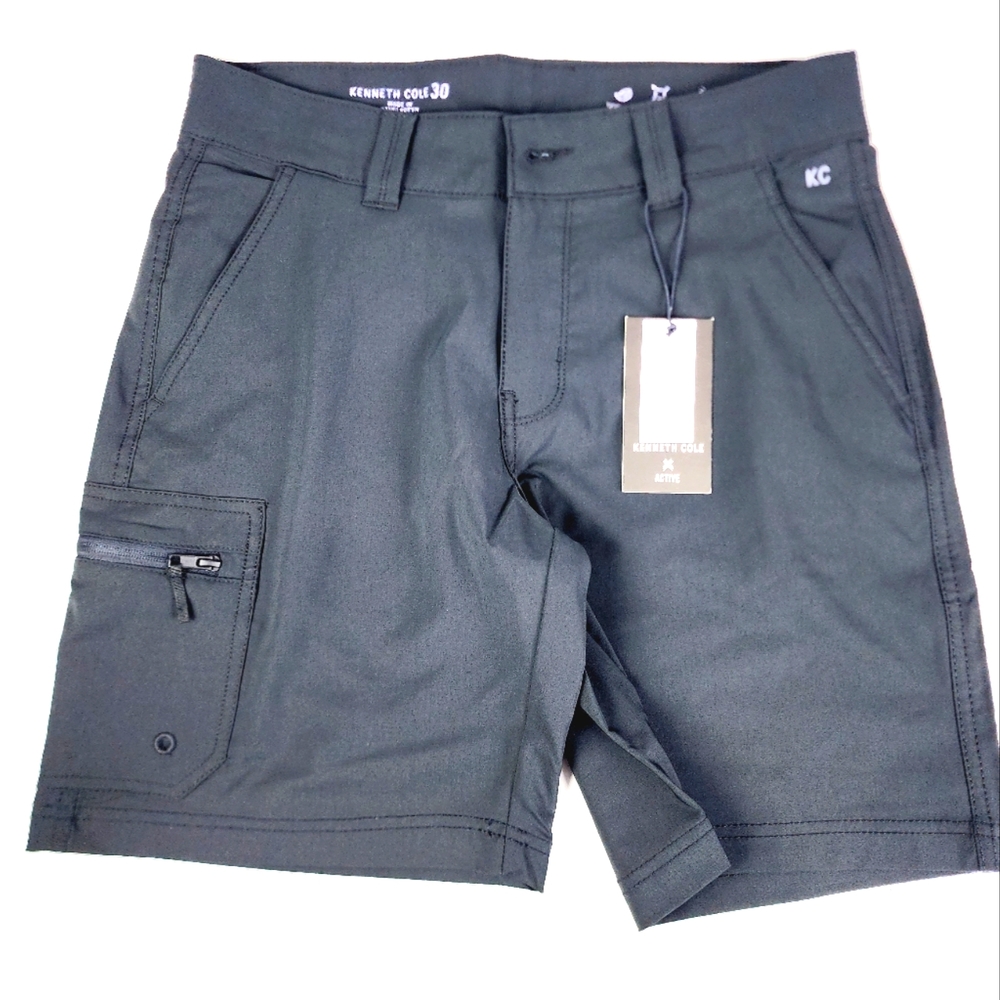 Kenneth Cole Active Tech Short Black 4-way Stretch water resistant new